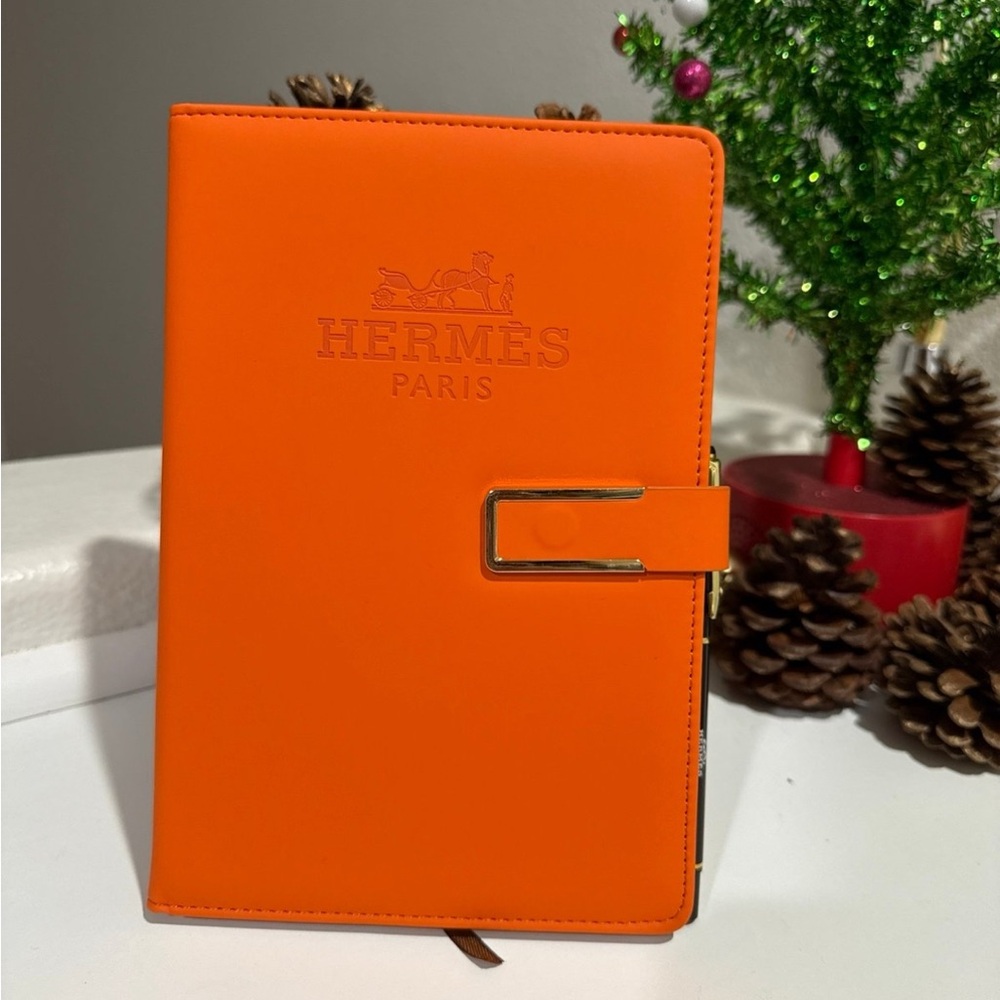 Hermès VIP Gift Orange Leather Notebook
